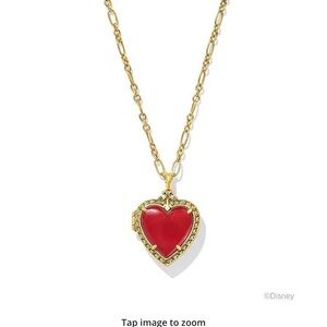 Kendra Scott Gold Red Heart Pendant Necklace Snow White Disney